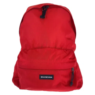Pre-owned Balenciaga Black Red Color Nylon Backpack () In Multi