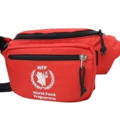 Pre-owned Balenciaga Black Red Color Nylon Fanny Pack Sling Bag ()
