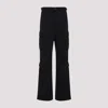 Balenciaga Black Regular Cargo Polyester Pants In Black