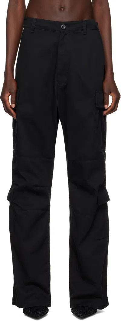 Balenciaga Black Regular Fit Cargo Pants In 1000 Black