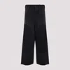 Balenciaga Baggy Ripped Off Denim Pants In Black