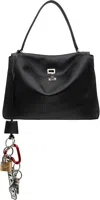 Balenciaga Black Rodeo Medium With One Charm Bag In 1000 Black