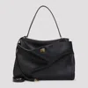 Balenciaga Large Rodeo Leather Top Handle Bag In Black