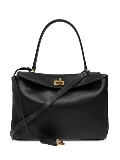BALENCIAGA BLACK RODEO SMALL LEATHER TOTE BAG