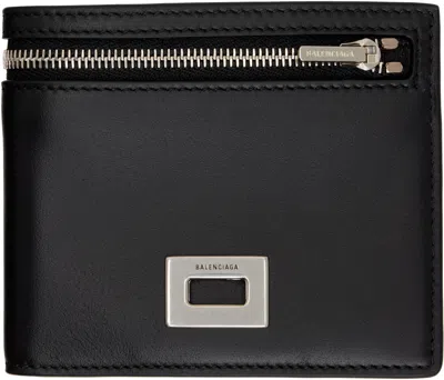 Balenciaga Black Rodeo Square Folded Wallet In 1000