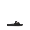 Balenciaga Embossed Logo Slip-on Sandals With Moulded Footbed
