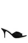 Balenciaga Knife Bow Viscose & Silk Sandals In Black