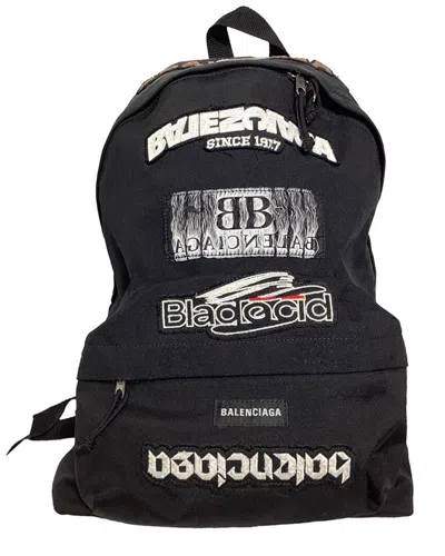Balenciaga Black Sheep Leather Explorer Backpack With Patches (authentic Pre-  Loved)
