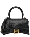 Balenciaga Black Shiny Calfskin Leather Hourglass Top Handle Bag Xs (authentic  Pre-loved) In Black