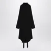 Balenciaga Black Shirt Dress With Intertwined Ribbons Women