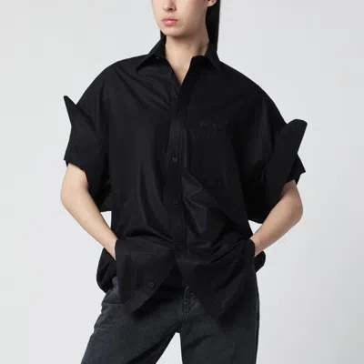 Balenciaga Black Shirt With Turn-up Sleeves Women
