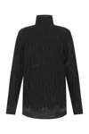 Balenciaga Creased Turtleneck Knit Jumper In 0100