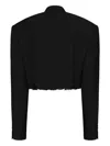 Balenciaga Black Single Breasted Blazer In Black