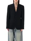 Balenciaga Single-breasted Blazer In Black