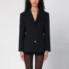 BALENCIAGA BLACK SINGLE-BREASTED JACKET IN WOOL