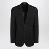 Balenciaga Black Single-breasted Wool Jacket Men In Black