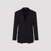 Balenciaga Long Sleeve Single Breasted Tailored Jacket In Black