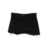 Balenciaga Mini Skirt With Belt Loops And Button Detail In Black