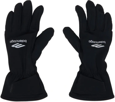 Balenciaga Black Skiwear Gl Ski Gloves In 1000 Black