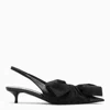 BALENCIAGA BLACK SLINGBACK PUMPS WITH SHIRT CUFF DETAIL