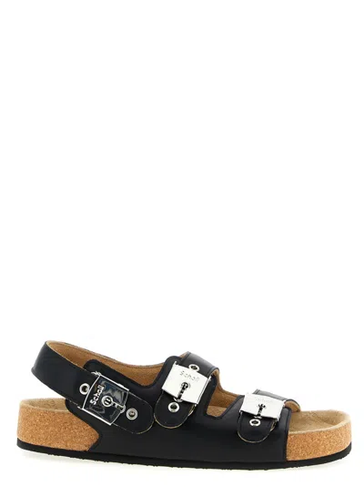 Balenciaga Black Slingback Sandals