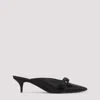 Balenciaga Black Slip On Mules In Black