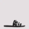 Balenciaga City Nappa Leather Flat Slides In Black