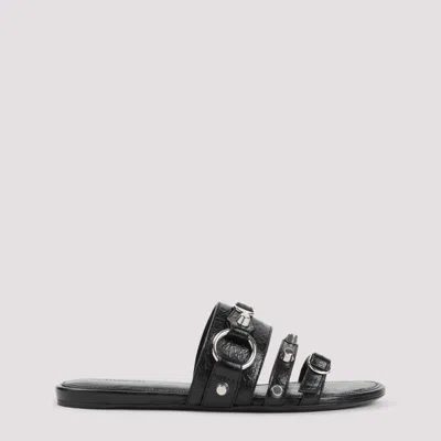 BALENCIAGA BLACK SLIP ON SANDALS