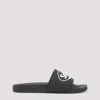 Balenciaga X Scholl Logo Pool Slides In Black