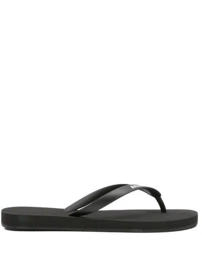 Balenciaga Black Slip On Slippers