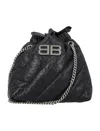 Balenciaga Women's Crush Small Tote Bag Quilted In Black In Black