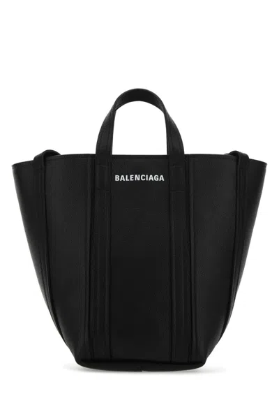 BALENCIAGA BLACK SMALL EVERYDAY NORTH/SOUTH TOTE BAG