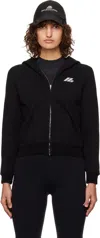 Balenciaga Black Small Zip-up Hoodie In Black