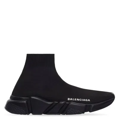 Balenciaga Speed Technical Recycled Knit Sneakers In Black