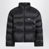 Balenciaga Black Standard Technical Fabric Down Jacket Men In Blue