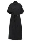 Balenciaga Stole Trench Coat Coats And Trench Coats Black In Black