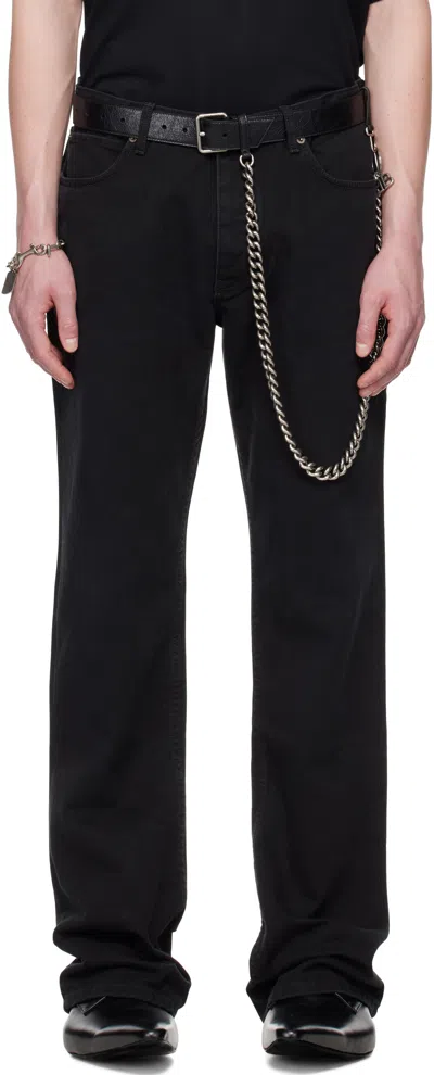 Balenciaga Black Straight Fit Jeans In 3207