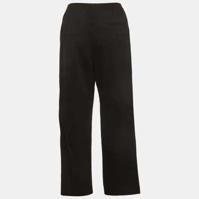 Pre-owned Balenciaga Black Stretch Crepe Straight Fit Pants S