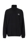 Balenciaga Shrunk Activewear Black Stretch Nylon Windbreaker Jacket