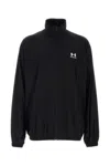 Balenciaga Black Stretch Nylon Jacket In Black