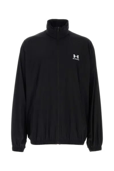 BALENCIAGA BLACK STRETCH NYLON JACKET