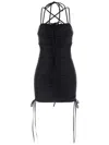 Balenciaga Women Black Stretch Nylon Mini Dress