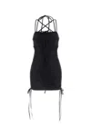 Balenciaga Mini Abito In Nylon Stretch Nero Donna In Black