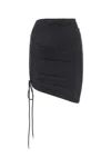 Balenciaga Gathered Stretch Mini Skirt In Black
