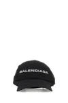 Balenciaga Cappello Da Baseball In Poliestere Stretch Nero  Uomo In Black