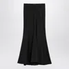 Balenciaga Black Stretch Wool Skirt In Black