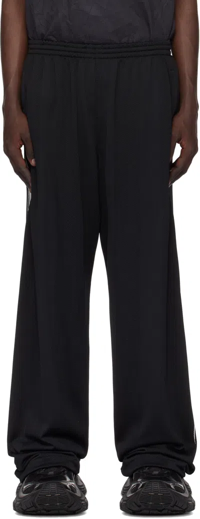 Balenciaga Black Striped Mesh Baggy Track Pants