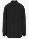 Balenciaga Tonal Stripe Oversize Button-up Shirt In Black