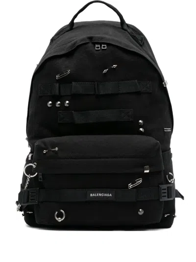 BALENCIAGA BLACK STUDDED BACKPACK