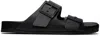 Balenciaga Smooth Leather Sunday Slides For A Chic In Black